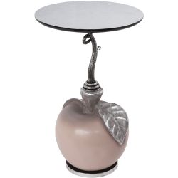 Столик декоративный с серебрянной столешницей Яблоко Евы Сильвер Пиони