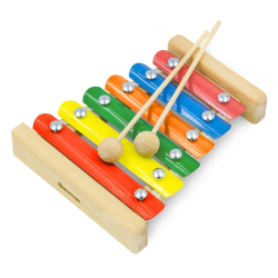 Металлофон 6 планок, развивающая игрушка для детей, обучающая игра из дерева