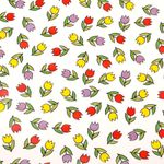 Упаковочная бумага (0,7*10 м) Тюльпаны, 1 шт.