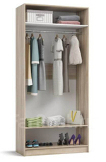 Шкаф Босс 100- 2Д Сонома+Белый глянец (последний экземпляр)