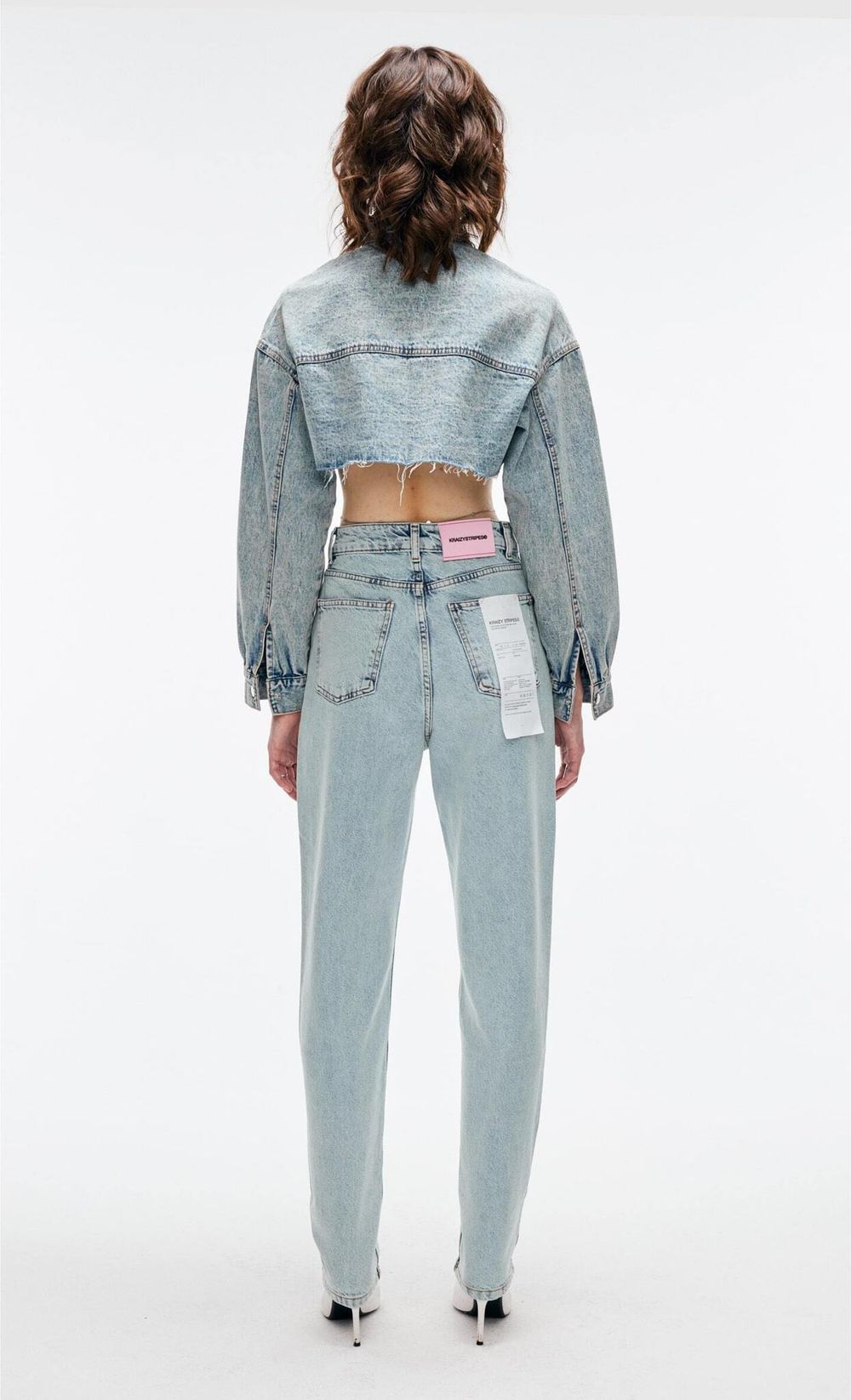 Джинсы Kraizy Stripes Прямые винтажный голубой