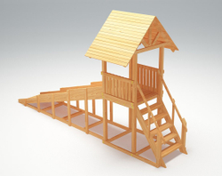 Зимняя горка TORUDA Север wood-5 (скат 4.9 м)