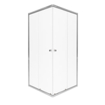 Душевая ширма DIONRIA (80х80) матовое стекло с рисунком вельвет, профиль хром