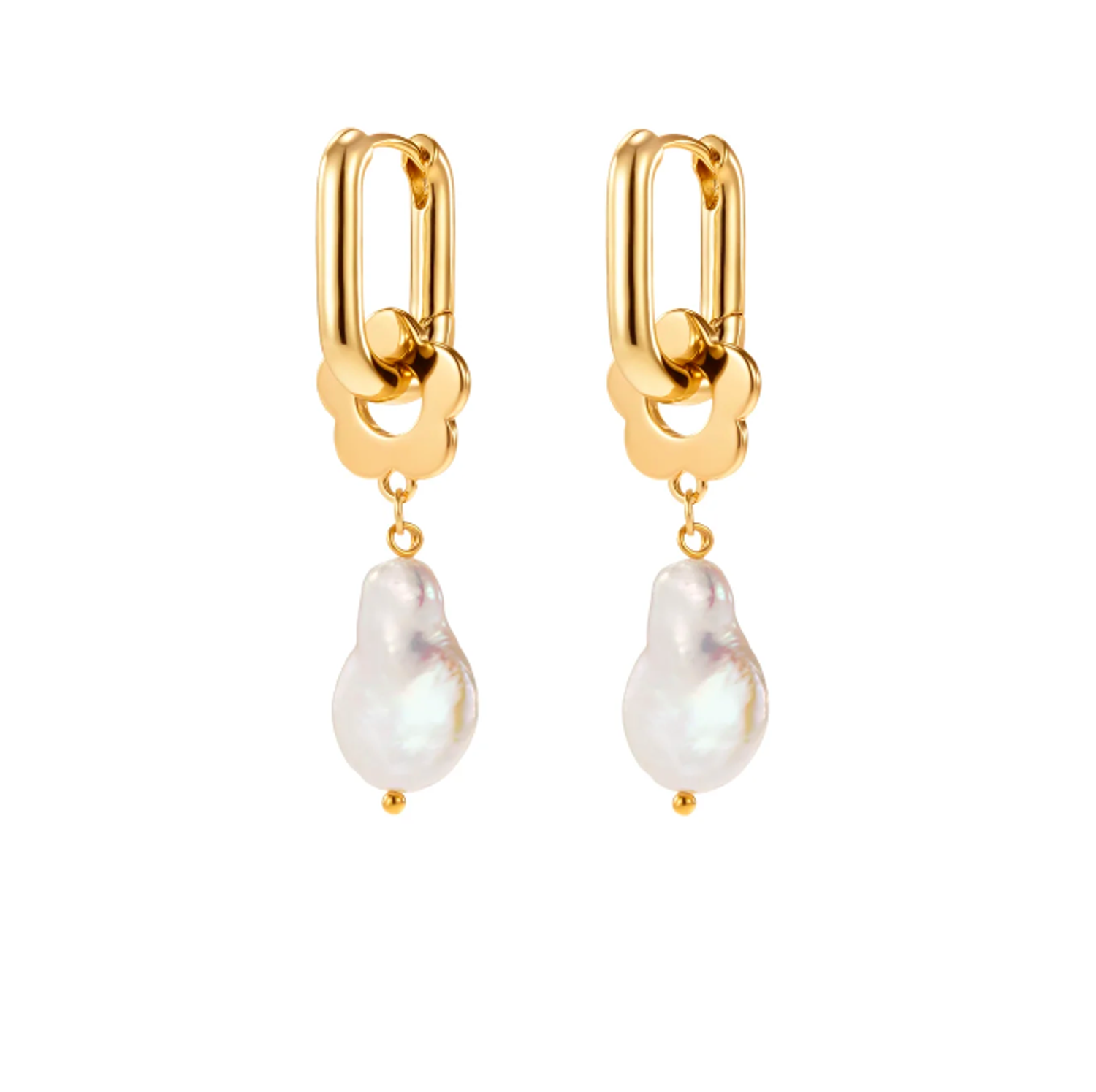 Серьги Gold Crying Flowers Earrings