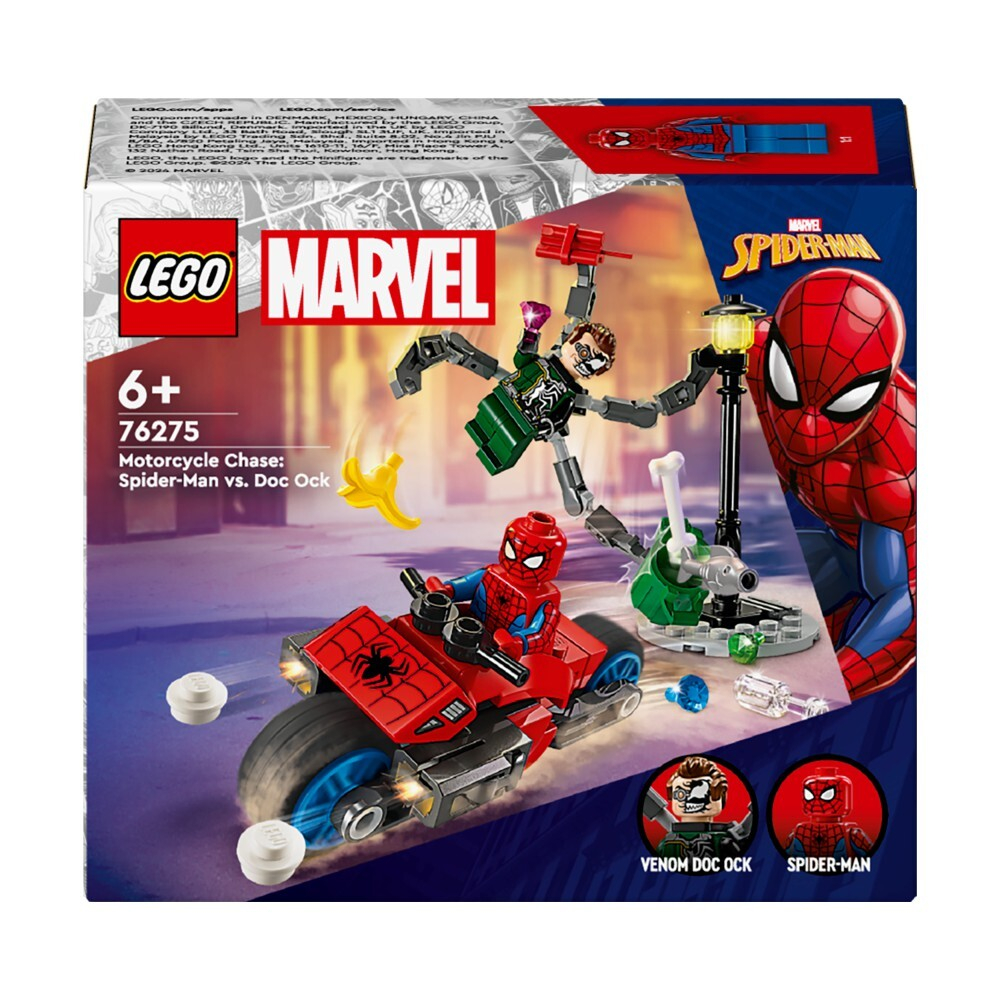 LEGO Marvel Super Heroes — Погоня на мотоцикле: Человек-паук против Человека-паука. Док Ок 76275 / артикул   76275  / GTIN 5702017590264