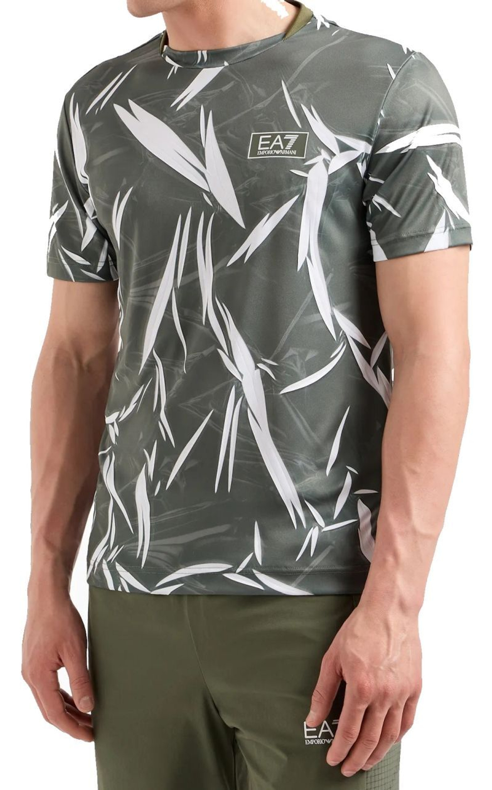 Мужская теннисная футболка EA7 Man Jersey - зеленый