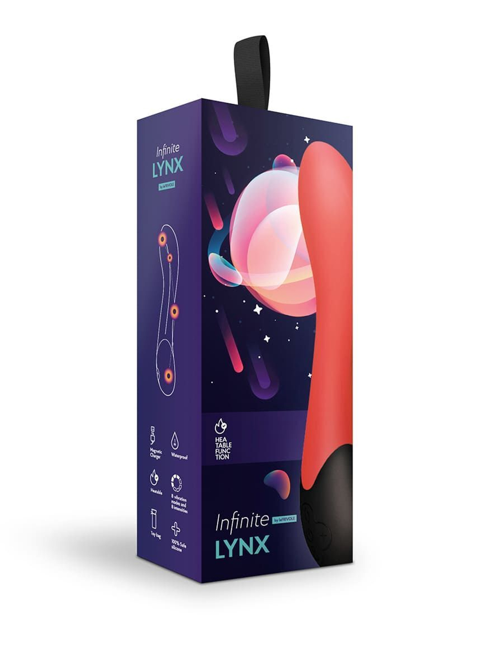 Le Frivole Lynx – вибратор для точки G с подогревом, красный, 20,8 см