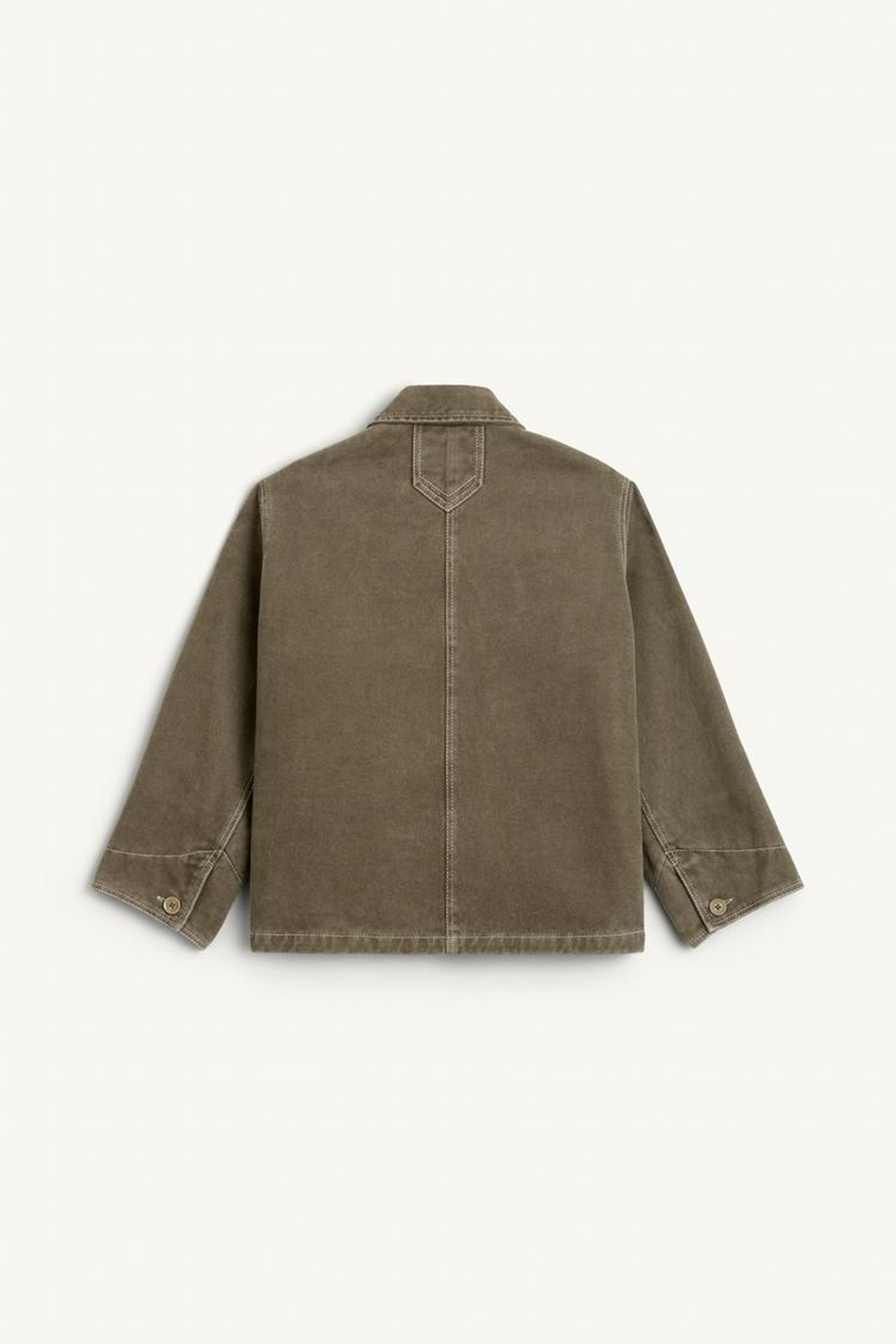 ZARA КУРТКА С ВОРОТНИКОМ-СТОЙКОЙ, СЕРО-КОРИЧНЕВЫЙ