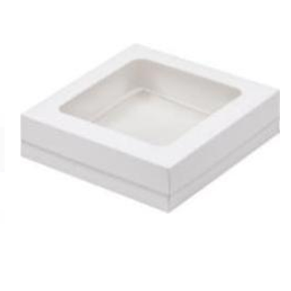 Коробка 20*20*4 см для клубники в шоколаде, Белая