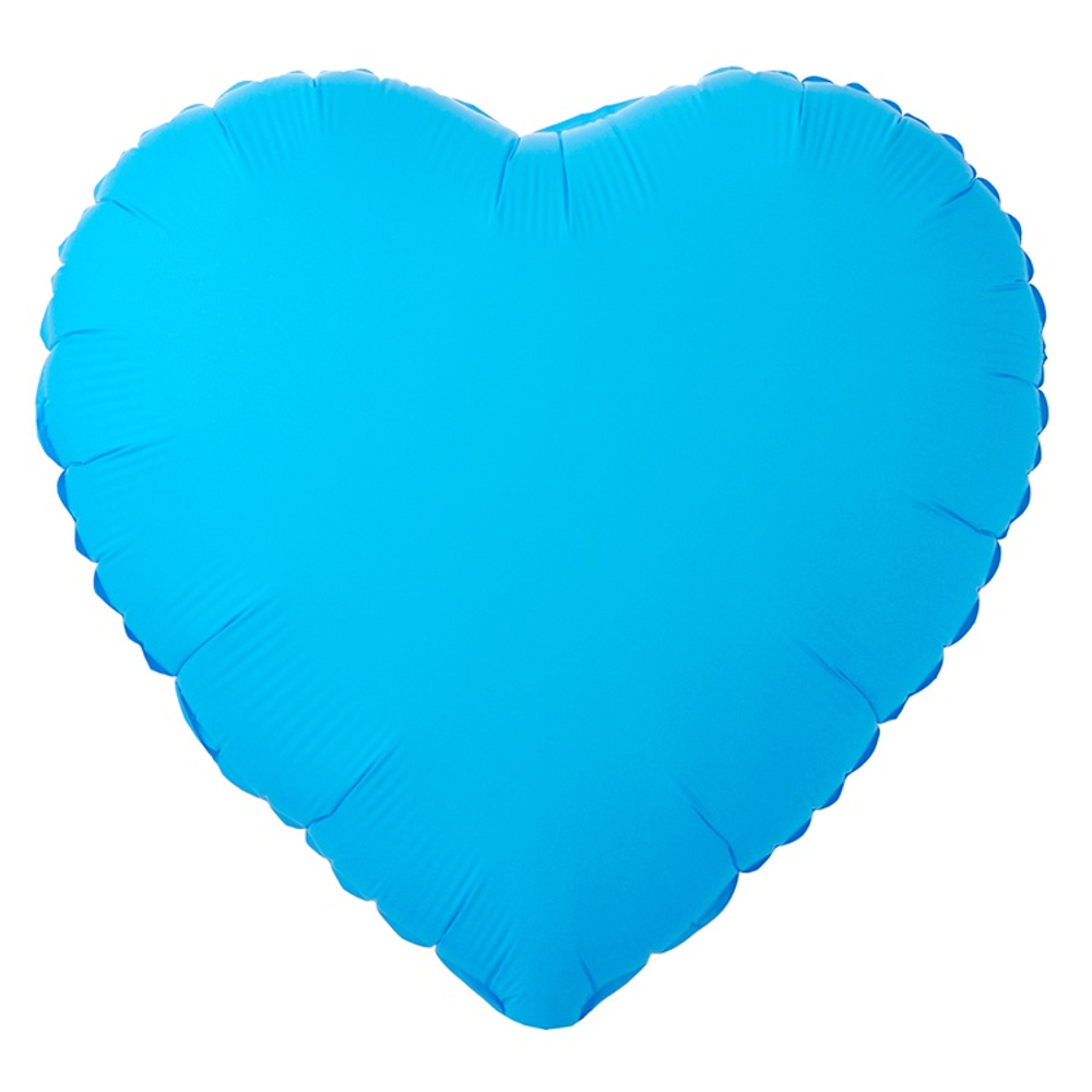 Шар фольгированный Сердце 46 см (Голубой)