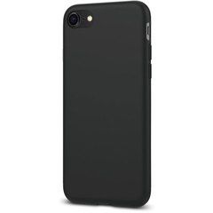 Силиконовый чехол Mat TPU матовый 1.3 мм для iPhone 7, 8, SE 2020, SE 2022 (Черный)