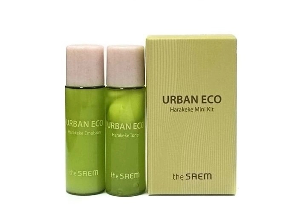 Мини набор тонер и эмульсия для лица THE SAEM Urban Eco Harakeke Mini Kit 10 мл