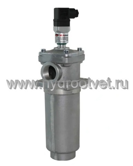 WKRFBN/HC240DE10B1.X AL - Сливной фильтр гидравлический одинарный модели RF с алюминиевым корпусом тонкость фильтрации 10 мкм, типоразмер 240, вид присоединения: резьба G11/4, материал корпуса - алюминий, рабочее давление до 25 бар, визуальный индикатор загрязнения