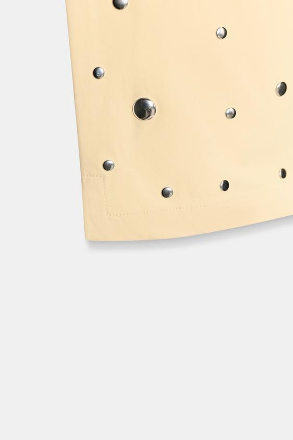 ZARA БРЮКИ КАПРИ С ЗАКЛЕПКАМИ, ПЕРСИКОВЫЙ