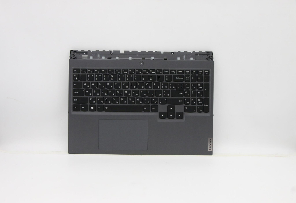Верхняя панель с клавиатурой (топкейс) для ноутбука Lenovo Legion 5 Pro-16ACH6. раскладка - русская, с подсветкой, серая (5CB1C93149), оригинал