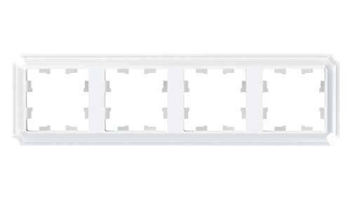 ATLASDESIGN ANTIQUE 4-постовая РАМКА, универсальная, БЕЛЫЙ