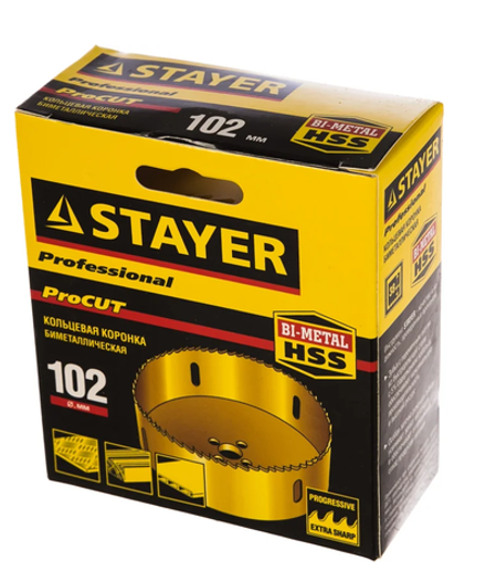 29547-102 STAYER Procut 102мм биметаллическая коронка