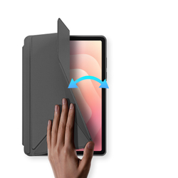 Чехол книжка серого цвета для планшета Samsung Galaxy Tab S11, серия Magi Series Case от Dux Ducis