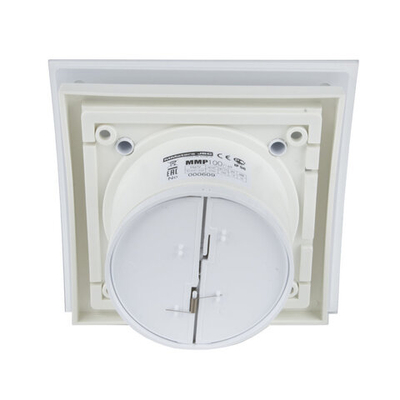 Вытяжной сверхмощный вентилятор ММ-Р 06 стекло овал 169 м³/час с обратным клапаном белый глянец