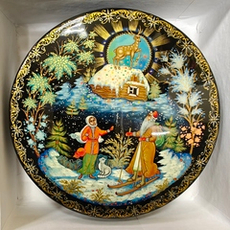 Шкатулка "Серебряное копытце" с росписью Палех