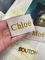 Бирка Клоэ (Хло) бежевая большая 70х50 мм