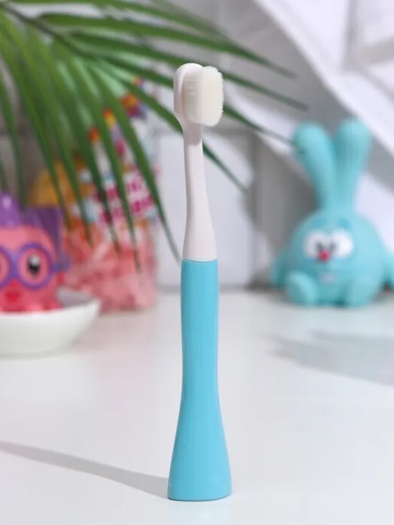 Зубная щётка, детская, 2-9 лет, 10 000 щетинок, ультрамягкая, синяя