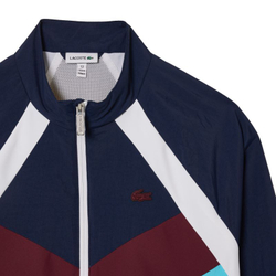Кофта для мальчика теннисная Lacoste Recycled Fiber Colourblock Zipped Jacket - navy blue/white/bordeuax/blue