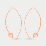 Серьги женские из розового золота 585 пробы без вставок (арт. С3312)