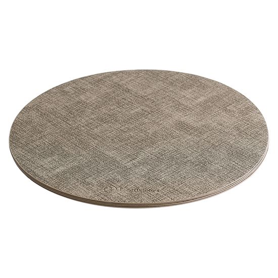 Набор из 4-х сервировочных салфеток leanera, D35 см, песочные