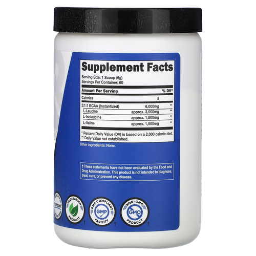 Nutricost, Performance, аминокислоты с разветвленной цепью, без добавок, 360 г (12,9 унции)