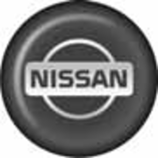 Наклейки  на колпаки D-6см - "Nissan" (объемная) голографическая (черный фон) (кт4шт) 04683