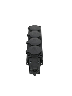 Колодка удлинителя 4-м MultiSet 16А 250В IP44 с заземл. каучук черн. SE MST4104BK