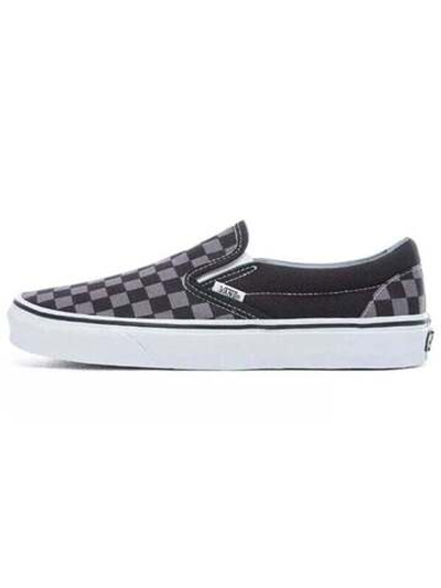 Кроссовки Vans Classic Slip On Checkerboard Black Grey