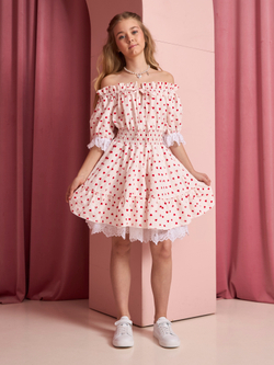 Сарафан для девочки "Сердечки"