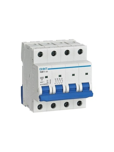 Выключатель автоматический модульный 4п C 63А 6кА NB1-63 (R) CHINT 179752