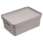 Коробка для хранения Фортуна 380х150 коричнево-серая С746КСЕР (комплект 6 шт)