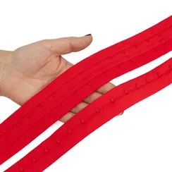 Крючки на ленте двухрядные красные