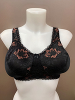 Бюстгальтер ортопедический для фиксации экзопротеза после мастэктомии 85D черный