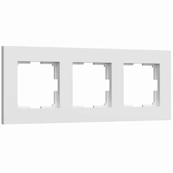 Рамка Werkel Slab 3 постовая белая матовая 38364