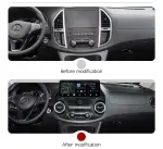 Магнитола для Mercedes-Benz Vito 2014-2023 - Redpower 85668XLB монитор 12.3" QLED в стиле BMW, Android 14, Быстрейшая, CarPlay, 4G SIM-слот