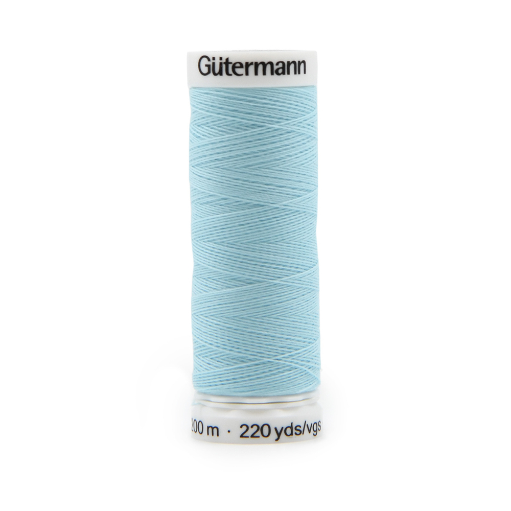 01 Нить Sew-All 100/200 м для всех материалов, 100% полиэстер Gutermann 748277 (195 голубой лед)