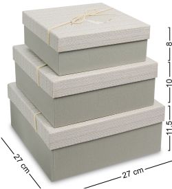 Packing Symphony WF-78-B Набор коробок из 3шт «Квадрат» цв.серый