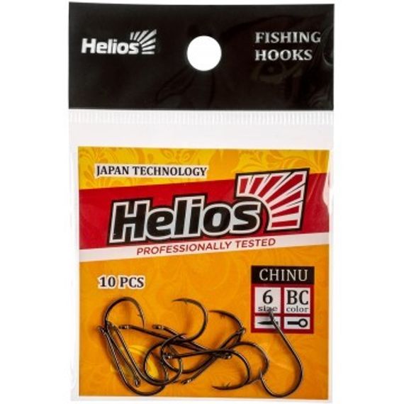 Крючок Chinu с кольцом №6 цвет BC (10шт) Helios (HS-CH-6)