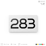 Номер на дверь 283, табличка на дверь для офиса, квартиры, кабинета, аудитории, склада, белая 120х70 мм, Айдентика Технолоджи