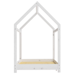 Кровать домик односпальная 90х190 Кози с настилом из массива сосны для детской комнаты, белая