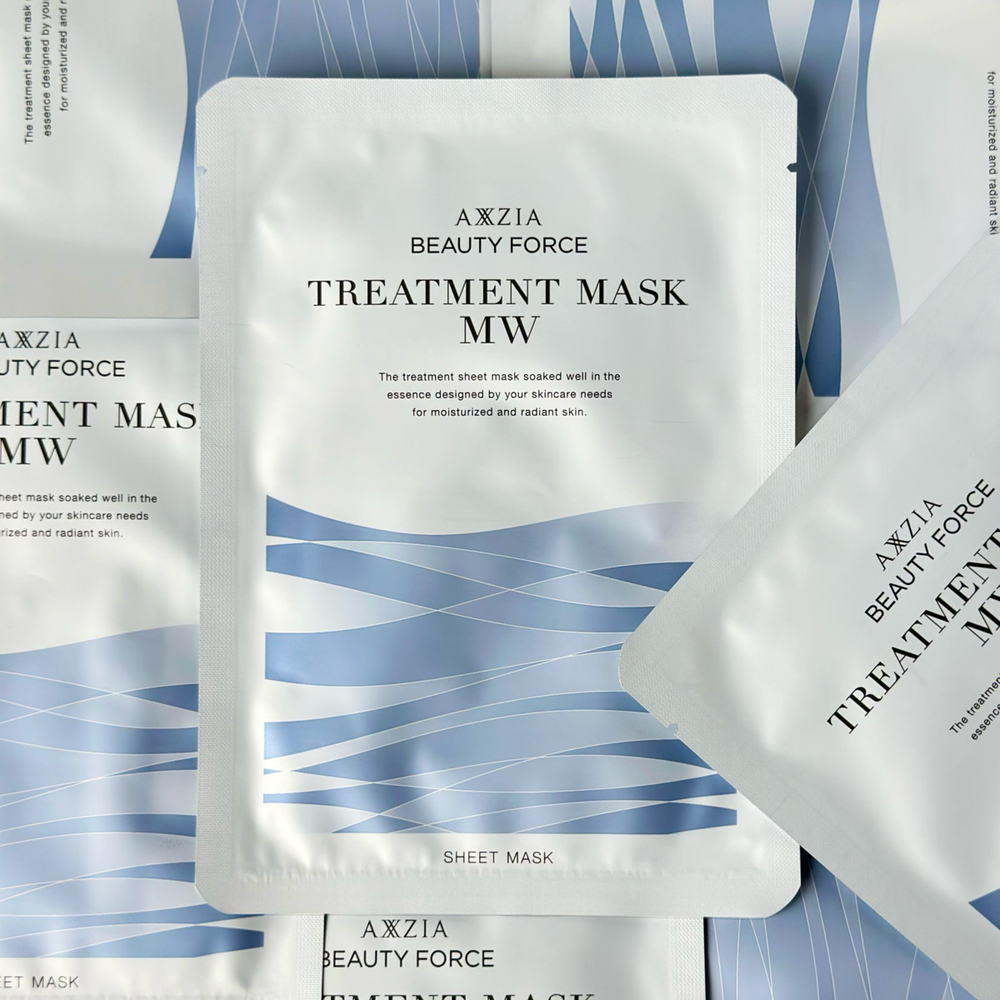 Увлажняющая маска для лица с экстрактом морских водорослей и коллагеном медузы AXXZIA Beauty Force Treatment Mask MW