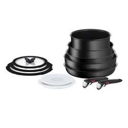 Набор посуды со съемной ручкой Tefal Ingenio Exception Noir, L7639453, 12 предметов