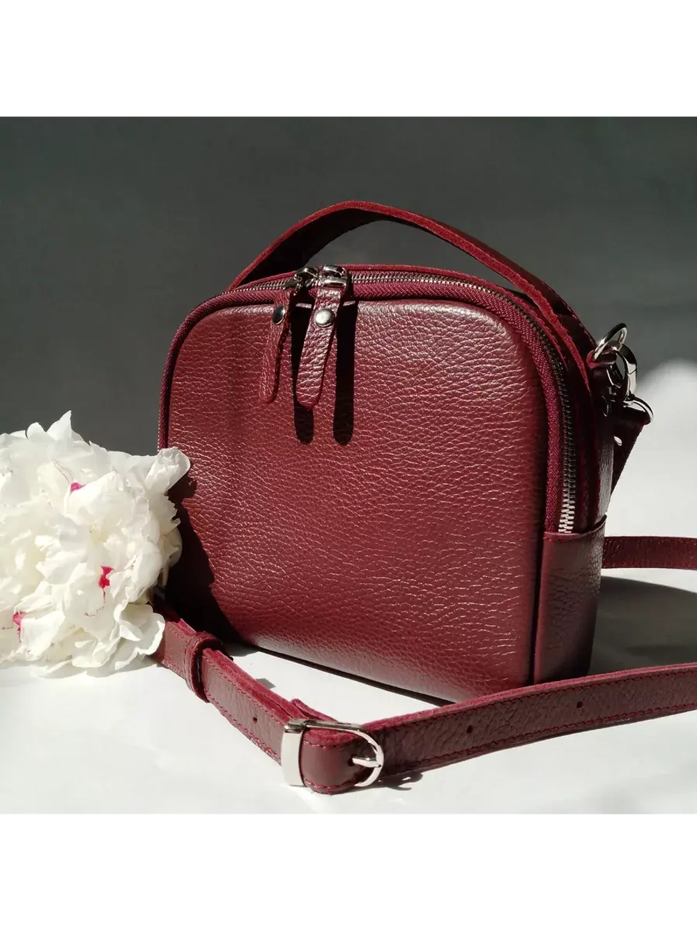 Сумка женская через плечо кросс боди натуральная кожа летняя