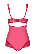 Оригинальное кружевное боди с интимным доступом Rougebelle