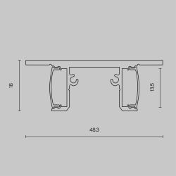 Профиль Maytoni   ALM-1848-B-2M